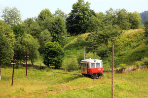 Zügig legt sich der Malaxa in die Kurve. Nebenbahn-Romantik in Rumänien