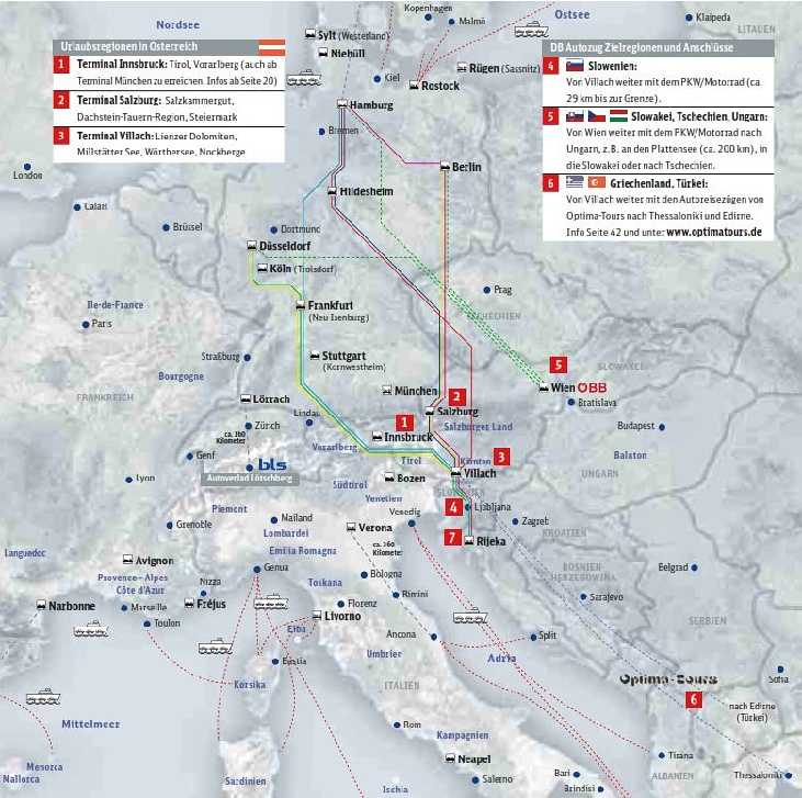 2007 Autozug Verbindungen Österreich Kroatien