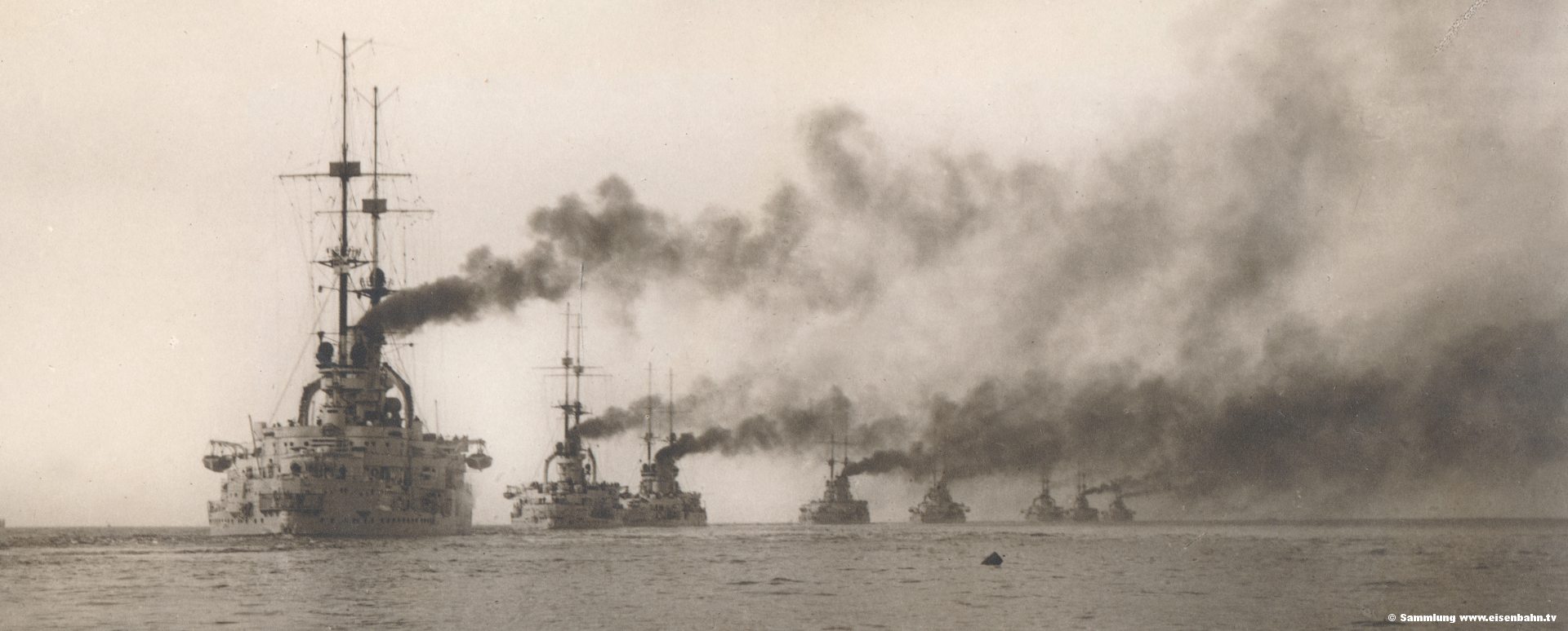 2. Geschwader Deutsche Flotte in der Nordsee Kriegschiff Schlachtschiff Kreuzer