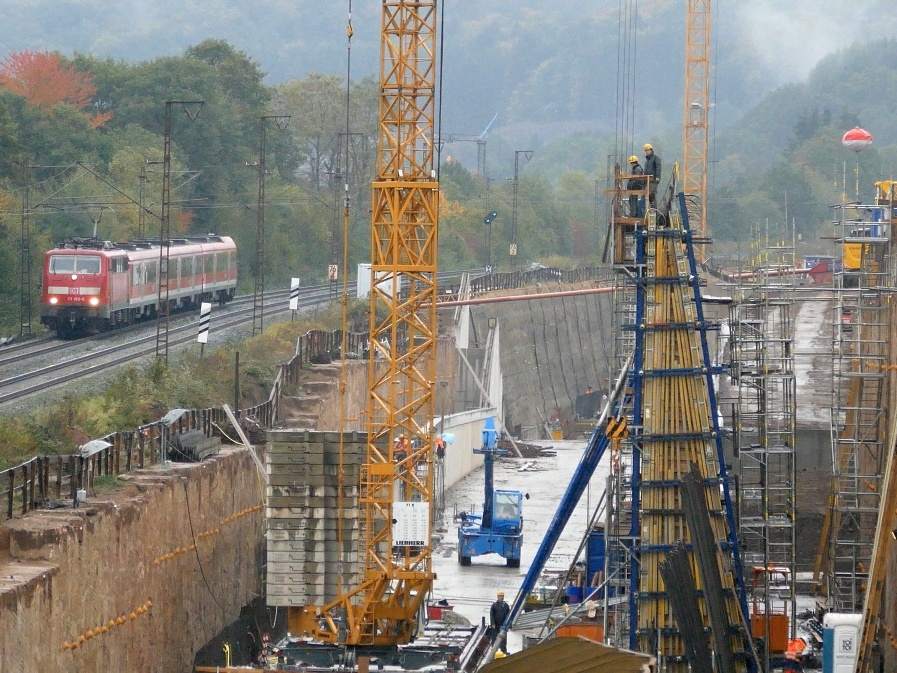 Baustelle Spessartrampe