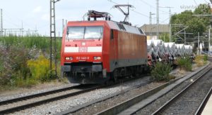 Tübbing Zug im Güterbahnhof Untertürkheim
