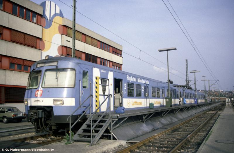 Münchner S-Bahn-Triebzug 420 676-9 im Bahnbetriebswerk Plochingen